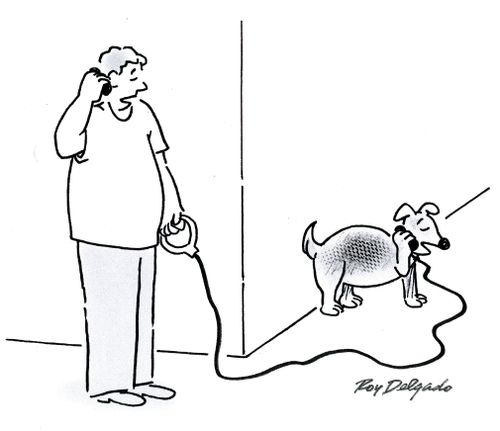 Dog on the phone.