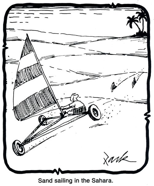 Sand sailing in the Sahara
