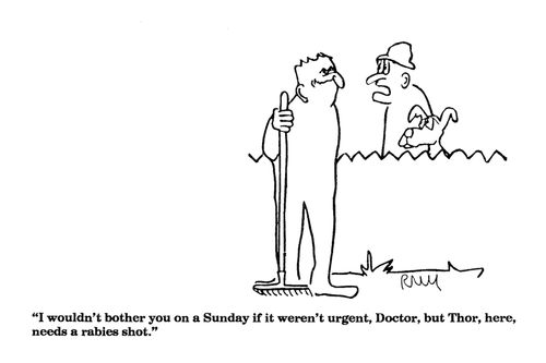 'I wouldn't bother you on a Sunday if it weren't urgent...'