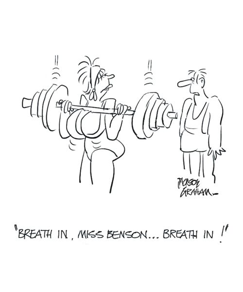 'Breath in,Miss Benson...breath in!'