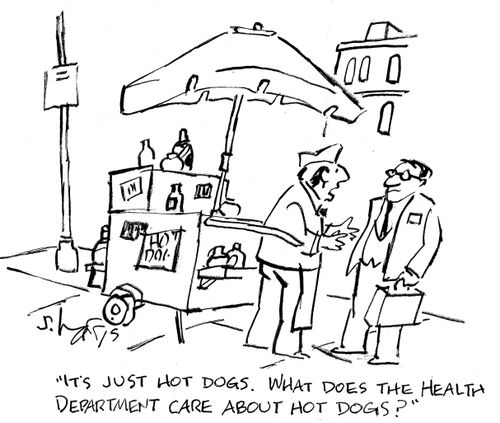 'It's just hot dogs. What does the health department care about hot dogs?'