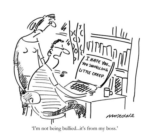 'I'm not being bullied...it's from my boss.'