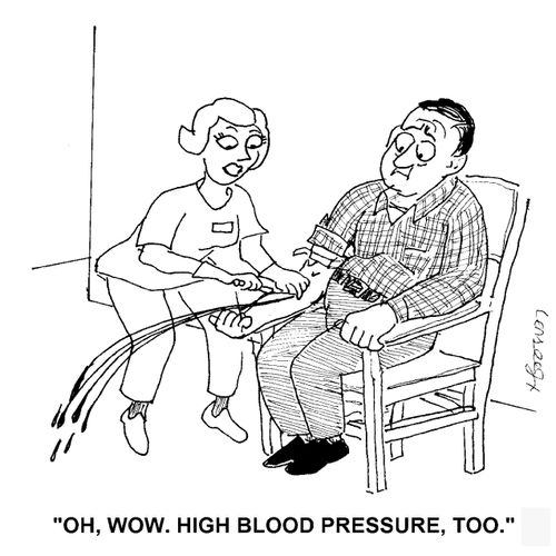 'Oh, wow. High blood pressure, too.'