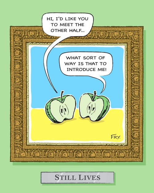 STILL LIVES - Apple half: 'Hi, I'd like you to meet the other half...'