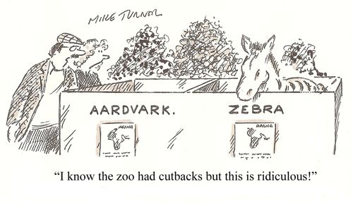 'I know the zoo had cutbacks but this is ridiculous!'