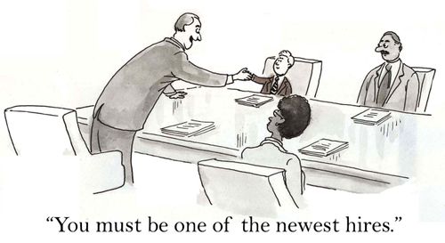 'You must be one of the newest hires.'