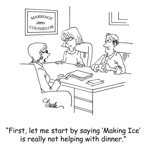 'First, let me start by saying 'Making Ice' is really not helping with dinner.'