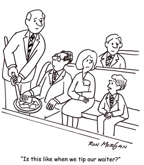 'Is this like when we tip our waiter?'
