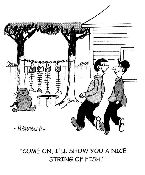 'Come on, I'll show you a nice string of fish.'
