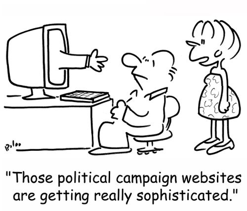 'Those political campaign websites are getting really sophisticated.'