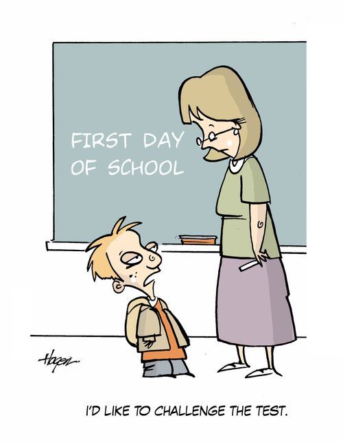 'I'd like to challenge the test.'