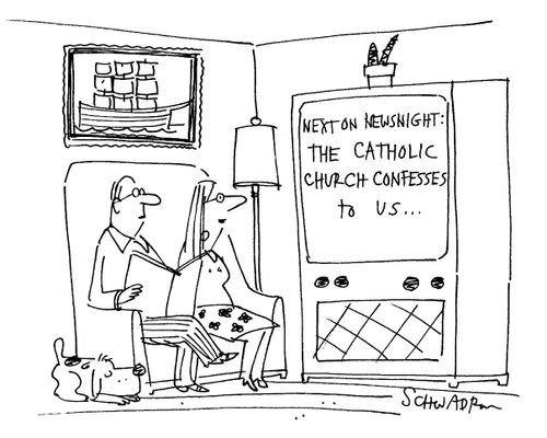 Next on Newsnight: the Catholic Church confesses to us....