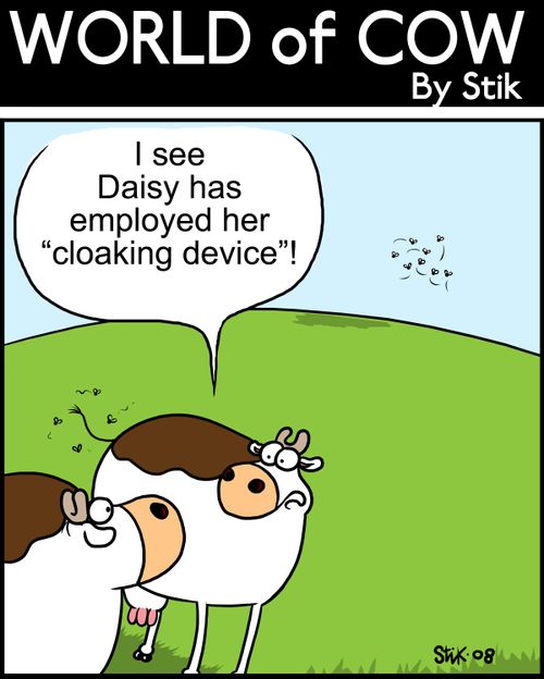 I see Daisy has employed her 'cloaking device'!
