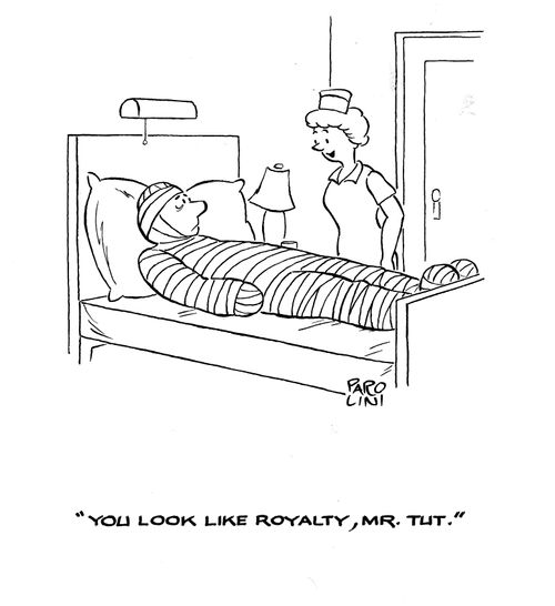 'You look like royalty, Mr. Tut.'