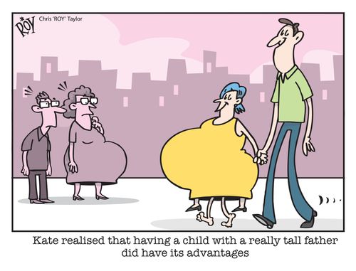 Kate realised that having a child with a really tall father did have its advantages.