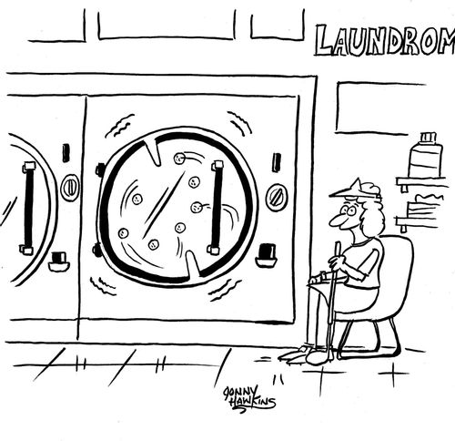 Lady Laundering Golf-balls