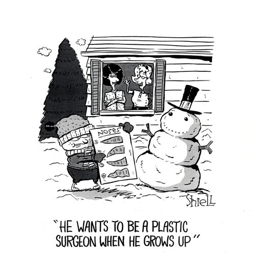 He wants to be a plastic surgeon when he grows up.