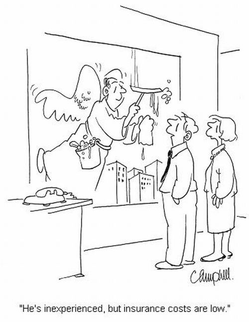 'He's inexperienced, but insurance costs are low.'