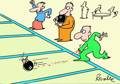 Accident whilst bowling.
