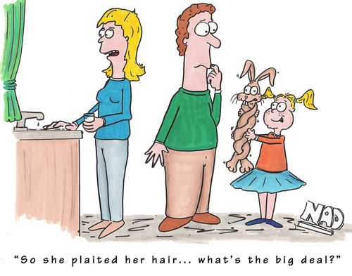 Plaited rabbit - 'So she plaited her hair... what's the big deal?'