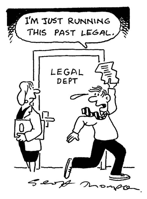 'I'm just running this past legal.'
