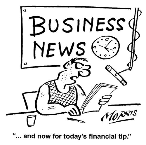 "And now for today's financial tip...."