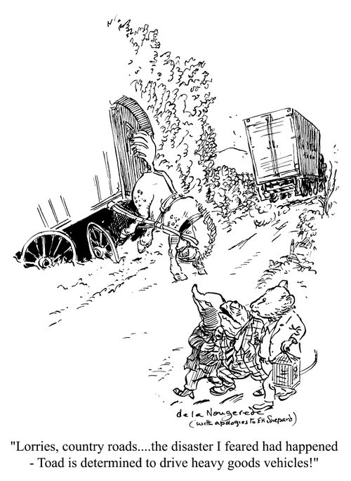 ".. Toad is determined to drive Heavy Goods Vehicles."
