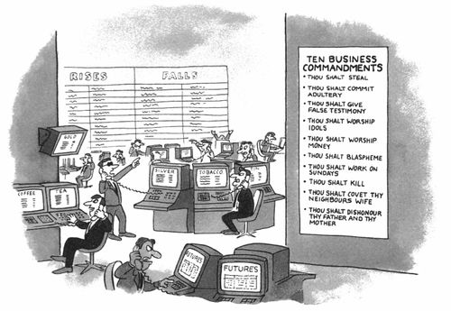 Ten business commandments, city trading floor