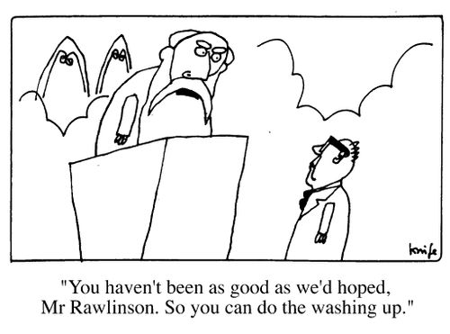 "You haven't been as good as we'd hoped, so you can do the washing up."