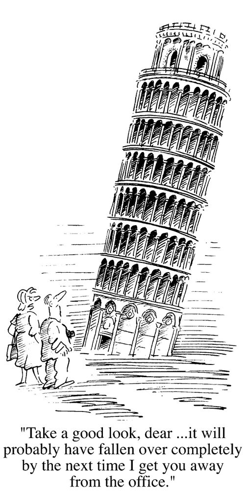 Workaholic goes to Pisa