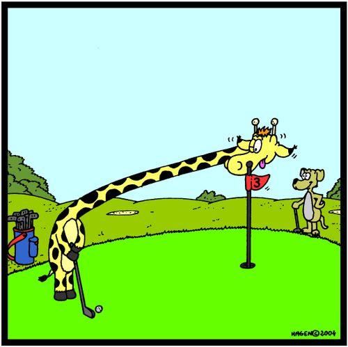 Giraffe putting.