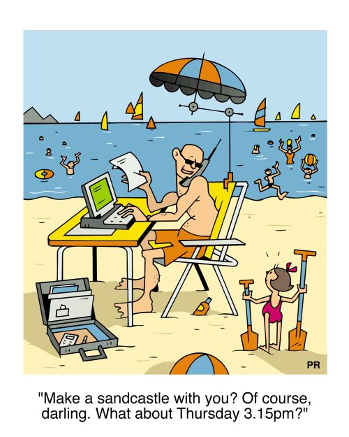 "Make a sandcastle with you? Of course darling. What about Thursday 3.15pm?"