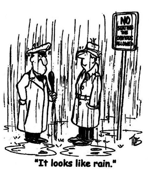 'It looks like rain.'