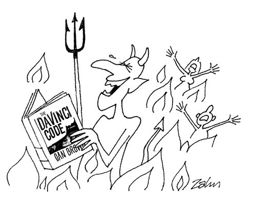 Devil Reading The Da Vinci Code.