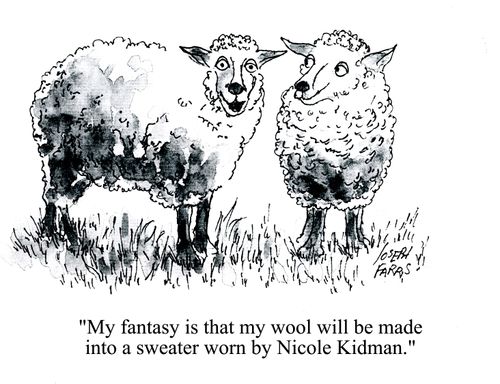 'My fantasy is that my wool will be made into a sweater worn by Nicole Kidman.'