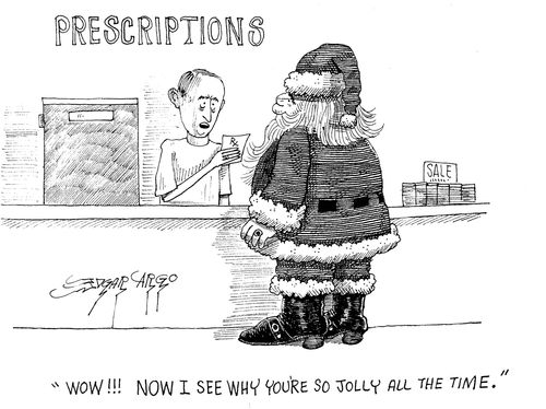 'Wow, now I see why you're so jolly all the time.'