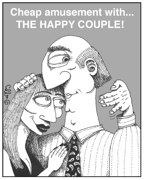 Cheap amusement with... THE HAPPY COUPLE!