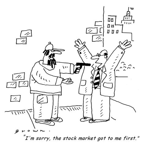 'I'm sorry, the stock market got to me first.'