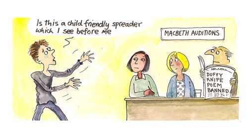 'Is this a child friendly spreader which I see before me?' 