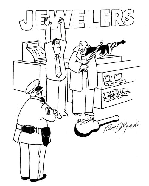 Criminal tries to fool the police.