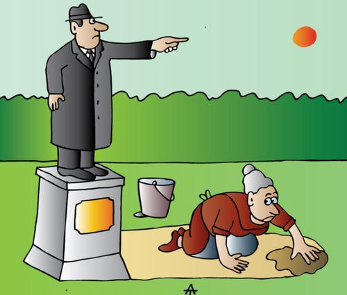 Ordered Around By a Statue
