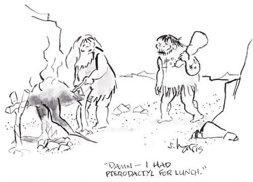 'Damn - I had pterodactyl for lunch.'