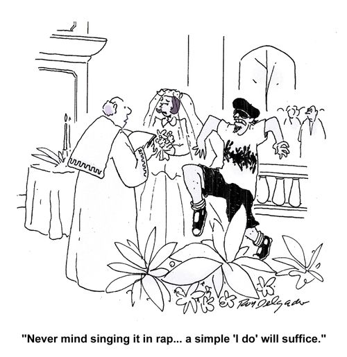 'Never mind singing it in rap...a simple 'I do' will suffice.''