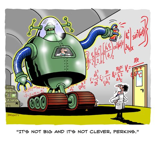 "It's not big and it's not clever, Perkins."