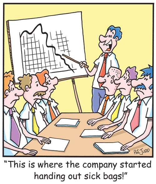 'This is where the company started handing out sick bags!'