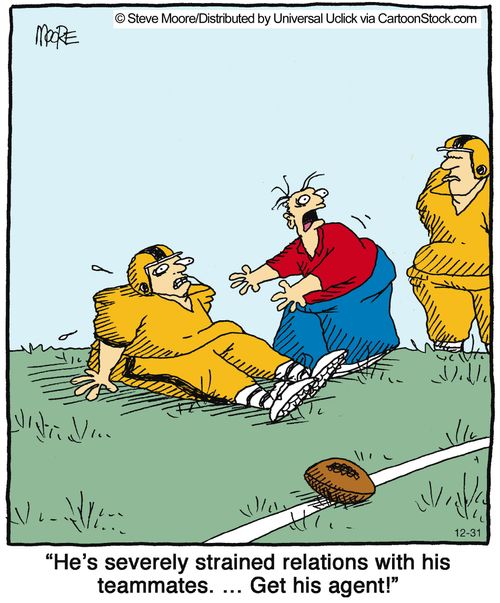 'He's severely strained relations with his teammates... get his agent.'