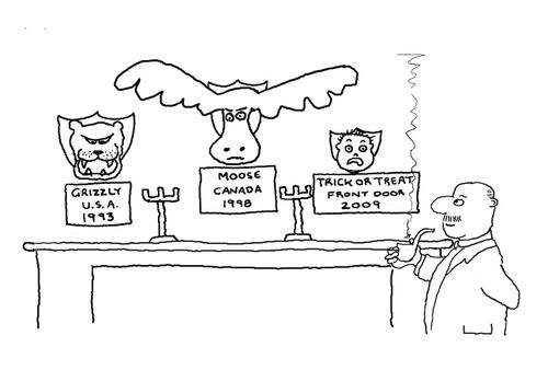 Halloween. Trick or Treat trophy.