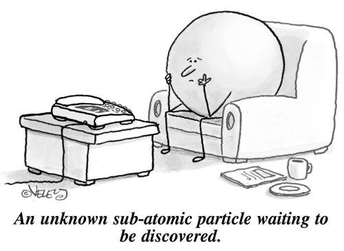 An unknown sub-atomic particle waiting to be discovered.
