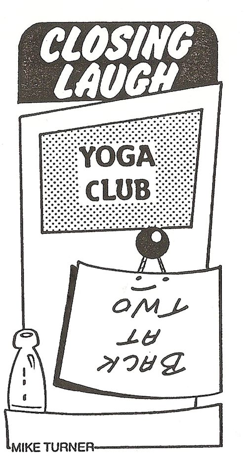 Closing Laugh: Yoga Club