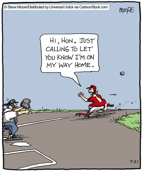 'Hi Hon, just calling to let you know I'm on my way home.'